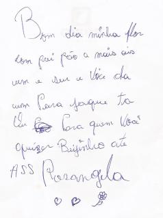 bilhete da rosângela