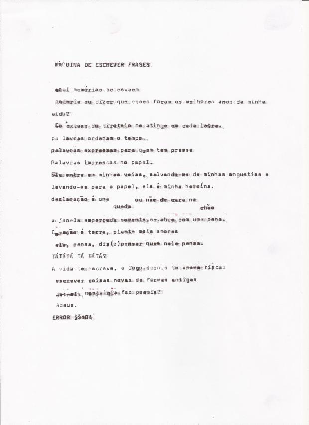 máquina de escrever frases