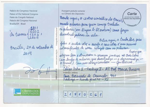 sétimo encontro_cartão postal frente e verso